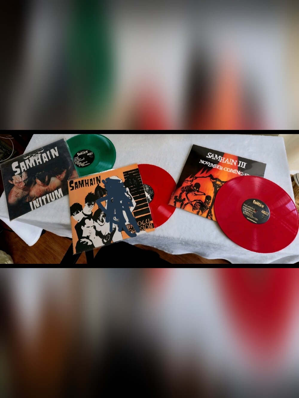3 Samhain Color Vinly LP's. Extremely rare.